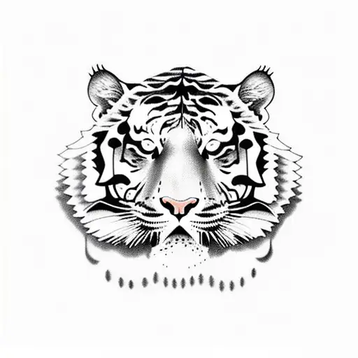 Tiger Tattoo Covering The Back For Men