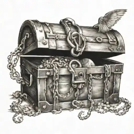 Treasure Chest With An Infinity Symbol