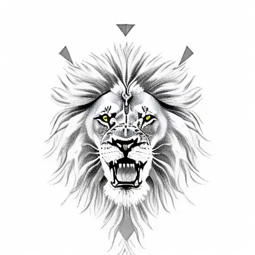 A Realistic Lion Roaring With The Words 'Living Legend' Incorporated In Its Mane