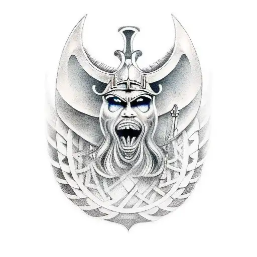 Valkyrie Viking Ship On Ocean