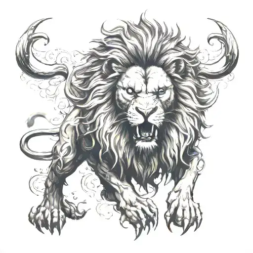 Evil Satanic Lion