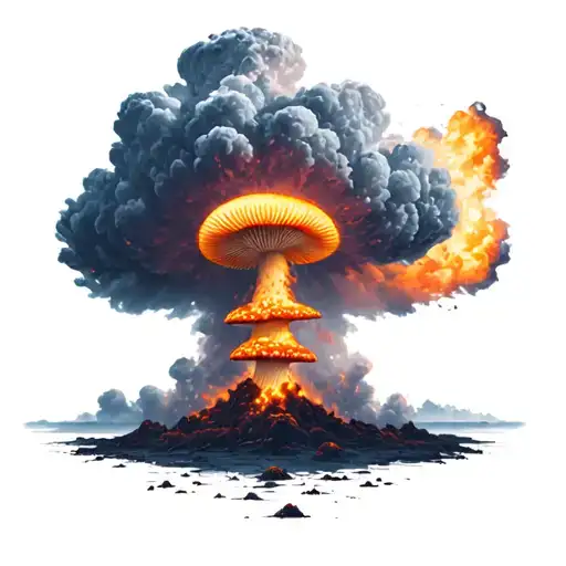 Earth Explosion Mushroom Cloud