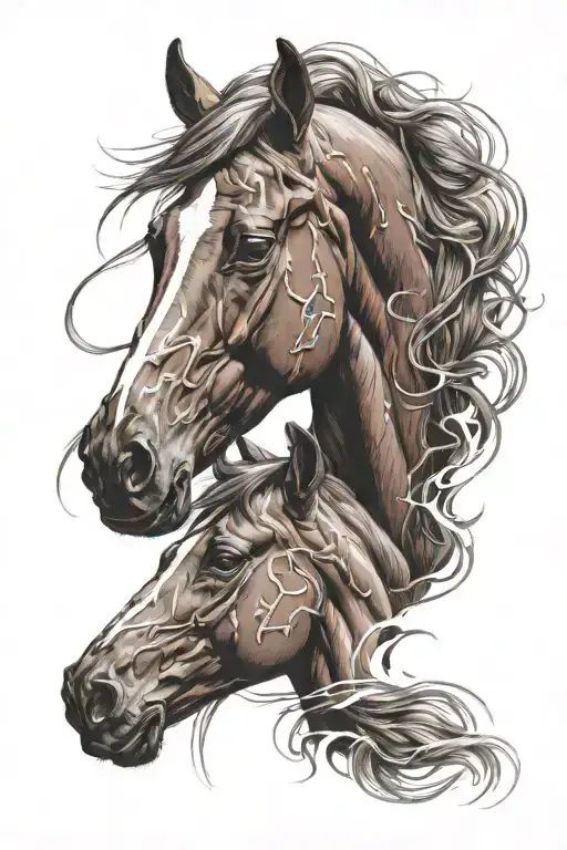 Horse Tenderness Red With A Blaze Affectionate Not Muscular