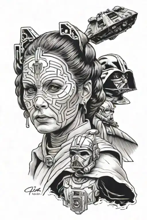 Star Wars Leia He Solo Darth Vader