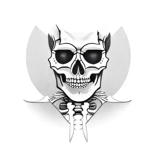 Cowboy Skeleton Sitting Under A Tree