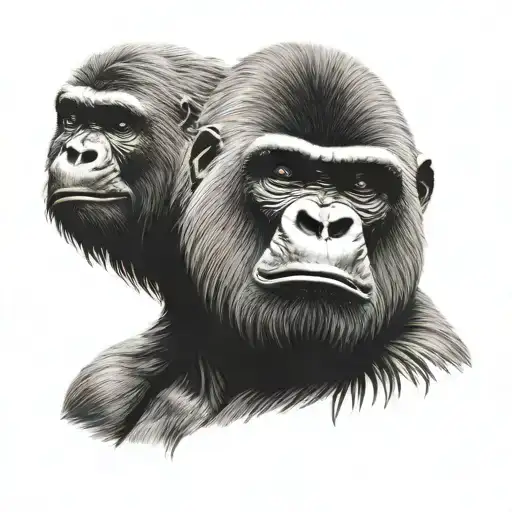 Gorilla Wearing A Bear Skin