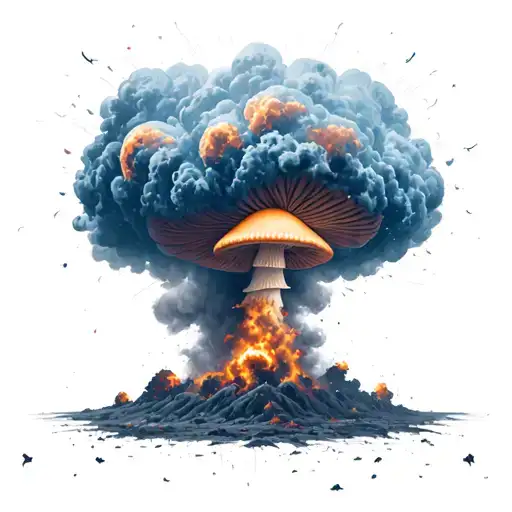 World Explosion Mushroom Cloud Background