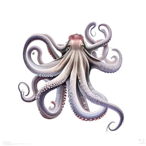 A Large Hyperrealistic Great Pacific Octopus