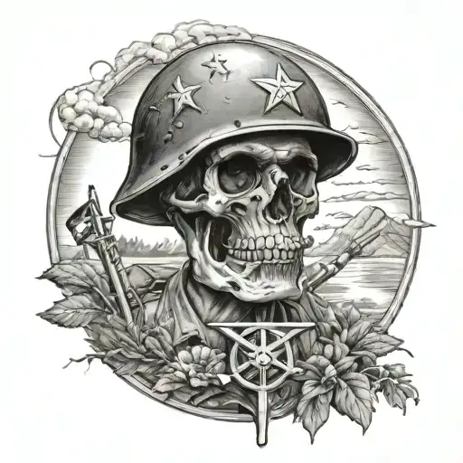 About My Marine Corps Dad Semper Fi Landscape With Atomic