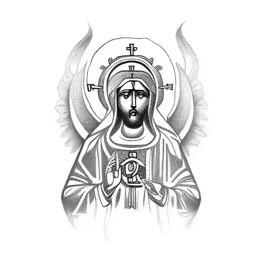 Incorporate Religious Icons Into A Sketch-style Tattoo Inspired By Hispanic Culture