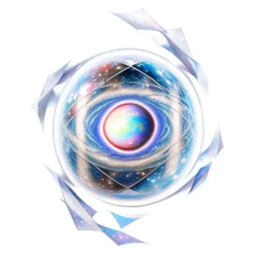 Galaxy Sphere Blue White Black