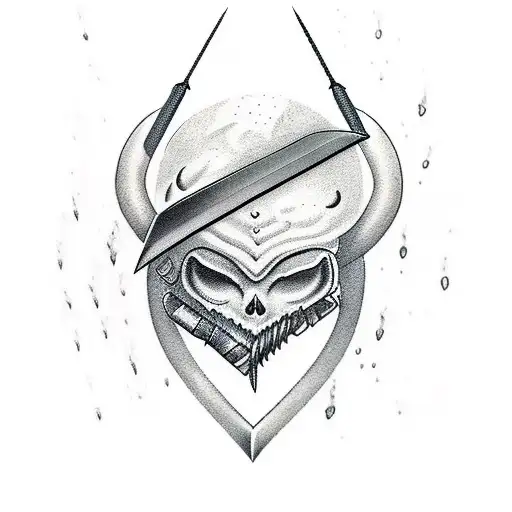 Sword With Words In Thunderstorm Forearm