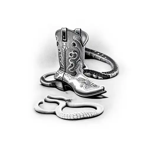 Cowboy Stomping On A Rattlesnake