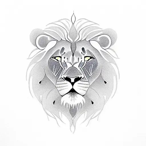 A Powerful Lion Peaceful And Om