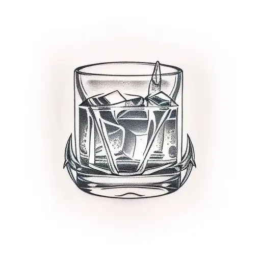Glass Of Whiskey And Anchor