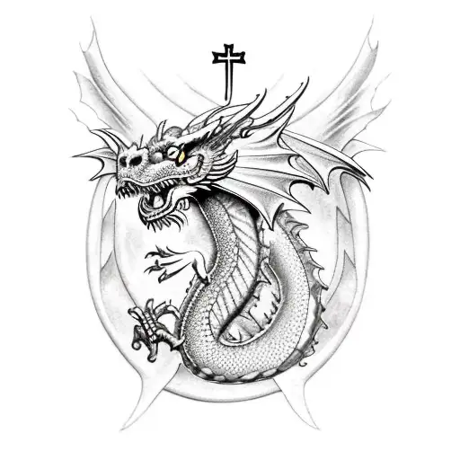 Dragon With Christcross