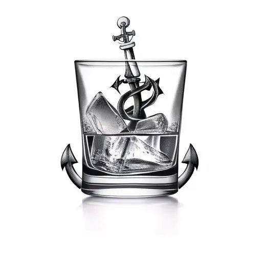 Glass Of Whiskey And Anchor