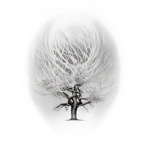 Williw Tree With Ravens