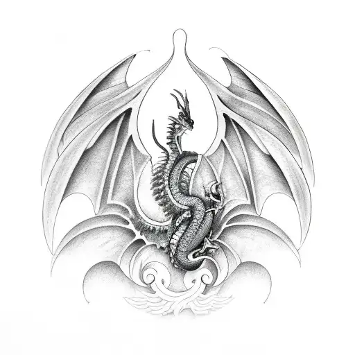 Mythical Dragon With Wings