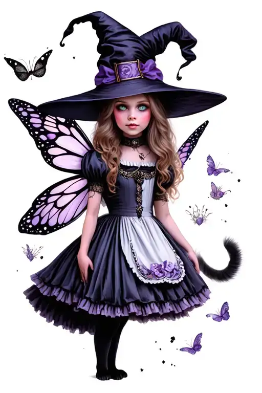 Gothic Alice In Wonderland As A Fairy Witch Plus Cat's Eyes