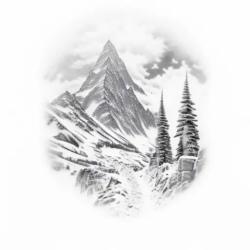 Inspirational Mountain Peak With A Quote About Perseverance