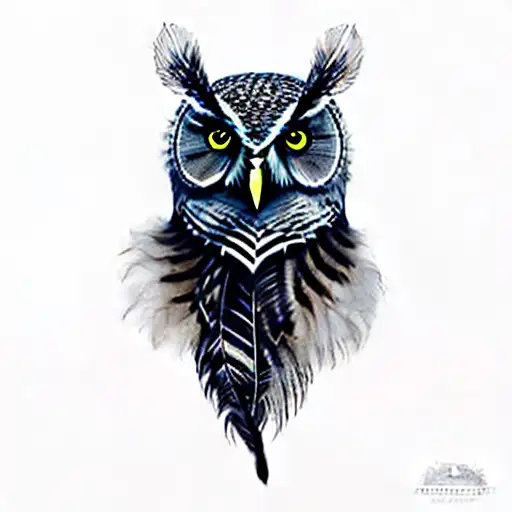 An Owl With Feathers