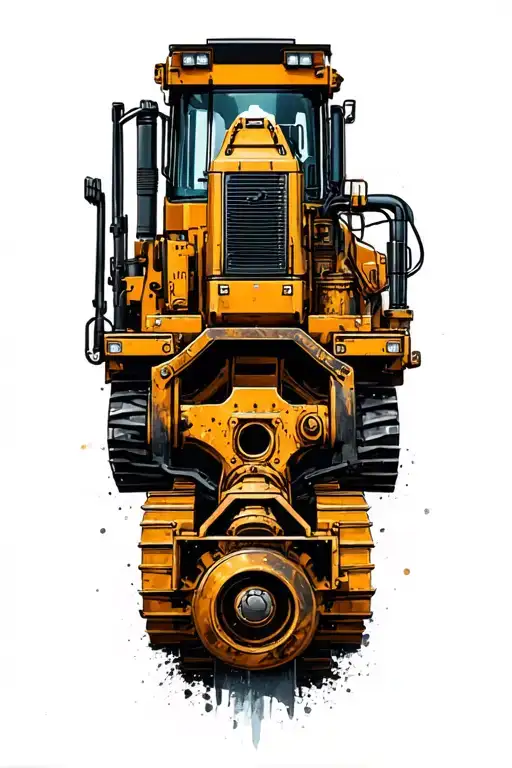 Mining Machines Inspierd Tatto Design
