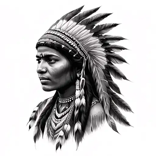 Native American Women Face