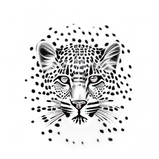 Portrait Of Women With Leopard