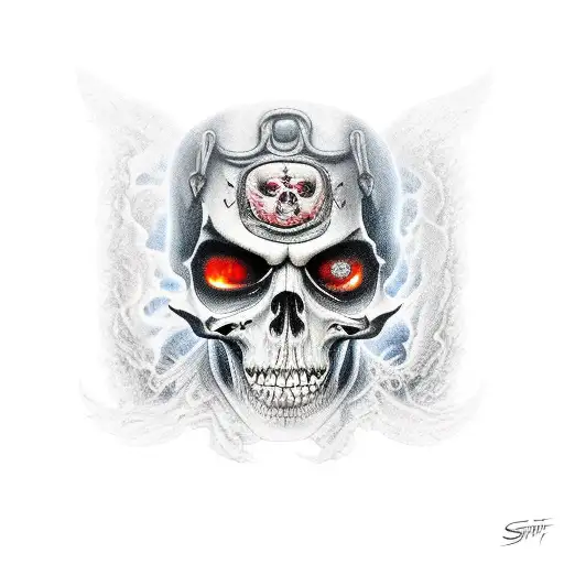 The Grimm Reaper Siting On A Throne Made Of Sauls And Other Saols Climbing Up In Chain's