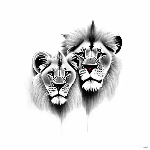 Father And Son Lions