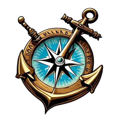 Anchor Compasses Symbolizing Exploration