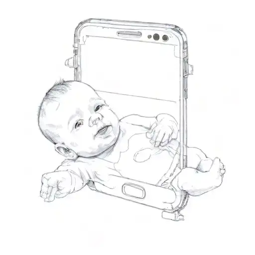 A Baby On A Smartphone