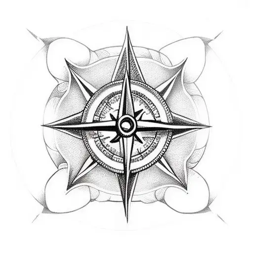 Dagger With Compass Above