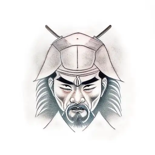 Samurai Holding A Baby