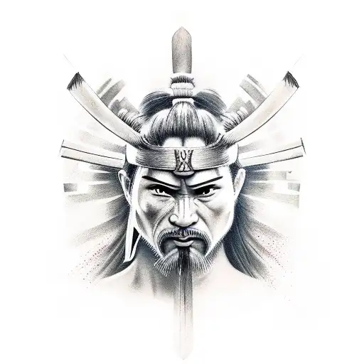 Half Samurai Half Spartan Face