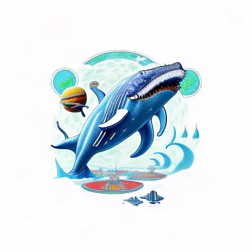 Space Whale In The Style Of Futurama