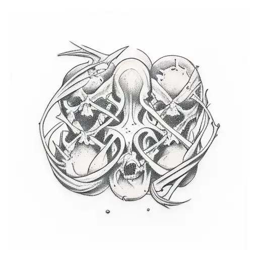 Mother Protecting Her Three Sons Of Death