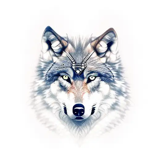 Wolf Face With A Spiritual Twist