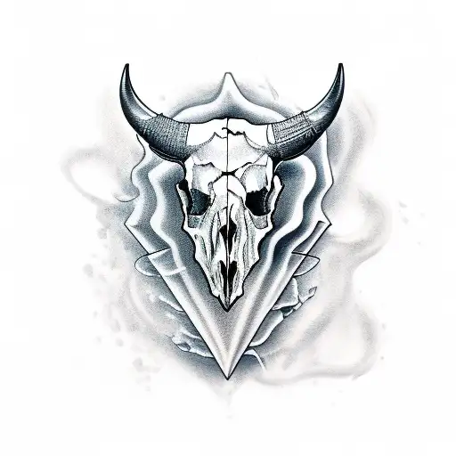 Bull Skull With Ice Cream