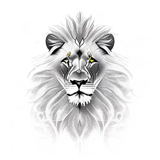 Lion With Flowing Mane Shoulder