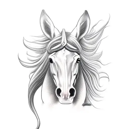 Goddes Nike On A Horse While Holding A Spear