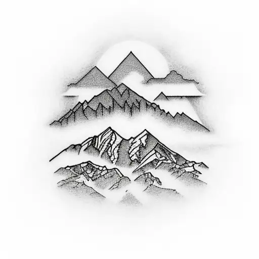 Mountain Range Fading Into A Colorado