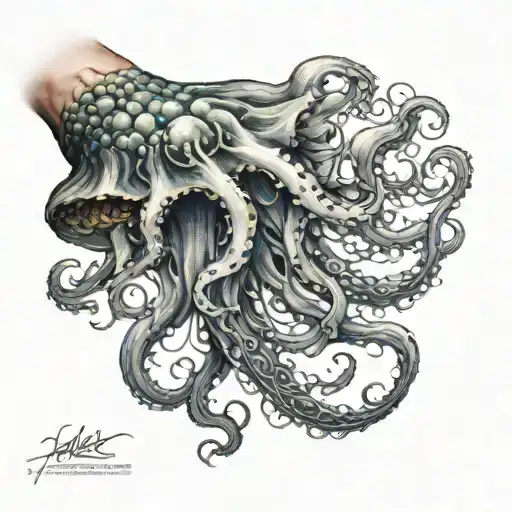 Jellyfish Kraken Wrapping Around My Arm