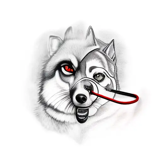 A Red Riding Hood With A Ball Gag And The Woolf In On Person