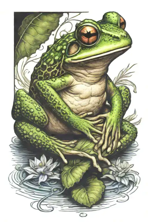 Puerto Rican Cook Frog Meditating