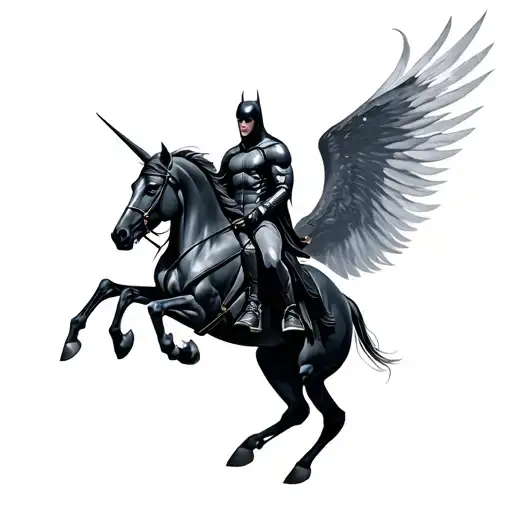 Licorn And Dark Knight Riding