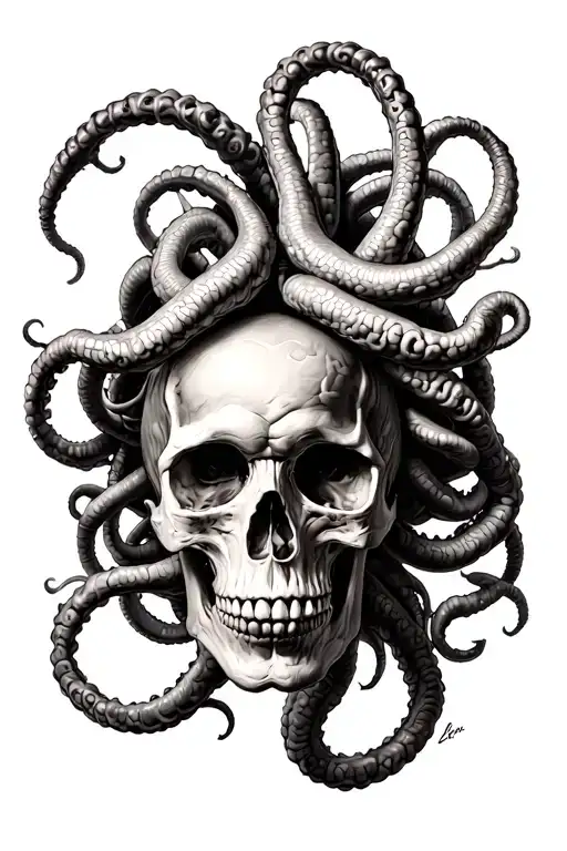 Brain Medusa In Skull