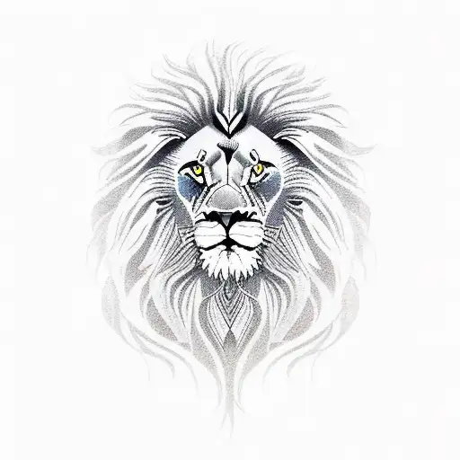 Lion With Flowing Mane