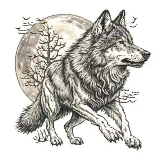 Wolf Howling At The Moon